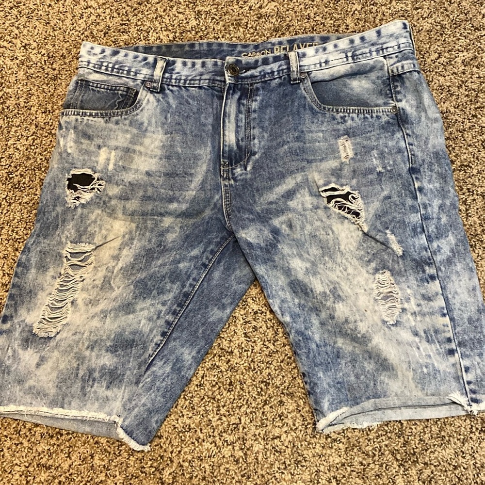 Carbon Denim Shorts
